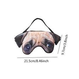 3D Cute Animal Funny Sleep Eye Mask for Men Women, Soft Plush Cat Dog Blindfold Sleeping Mask for Plane Travel Yoga Office Snap Nap Eye Cover Eyeshade (2 Pack)