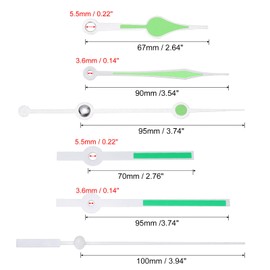 PATIKIL Replacement Clock Hands Kit, 10 Set Replacement Clock Hands Kits Clock Mechanism Movement Aluminum Wall Clock Hands Parts for Wall Clock Repair DIY, Green, A35/A36