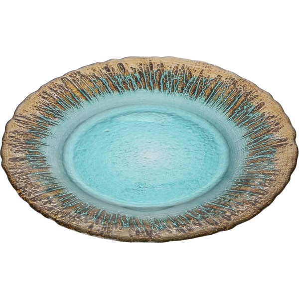 Vetro Felice 349122P Medium Plate Western Tableware Plate Turquoise x