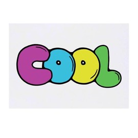 Azeeda 'Cool' Temporäres Tattoo - Hautfreundlicher & Ungiftiger Abziehbild · Wasserfest (TO00082551)