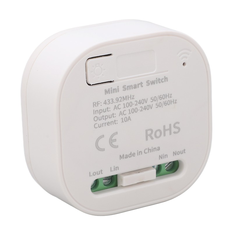 Smart Wall Touch Switch 433MHz Tempered Glass Panel Wiring Free