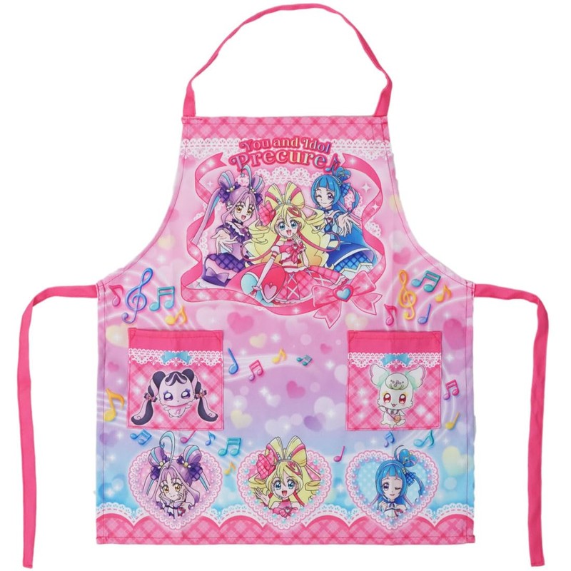 Pretty Cure Children's Apron Original Set, 43.3 inches (110 cm),