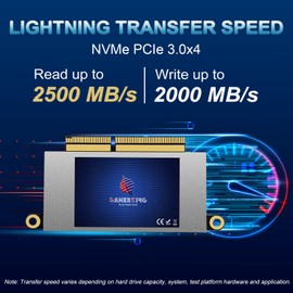 Gamerking 512GB NVMe SSD Hard Drive for MacBook Pro Retina 13 Inch A1708 2016 2017 Non-Touch Bar, PCIe Gen3x4, High Performance Replacement M.2 SSD for Upgrade Speed & Memory (Original Interface)