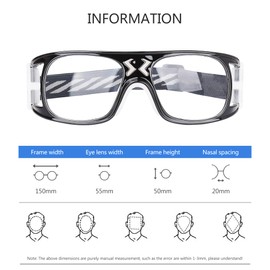 SooGree Sports Glasses for Men Womens,Protective Eyewear Sunglasses Polarized Sports Cycling Glasse(Black frame white pad),Anti Fog Shock Absorption with Adjustable Strap