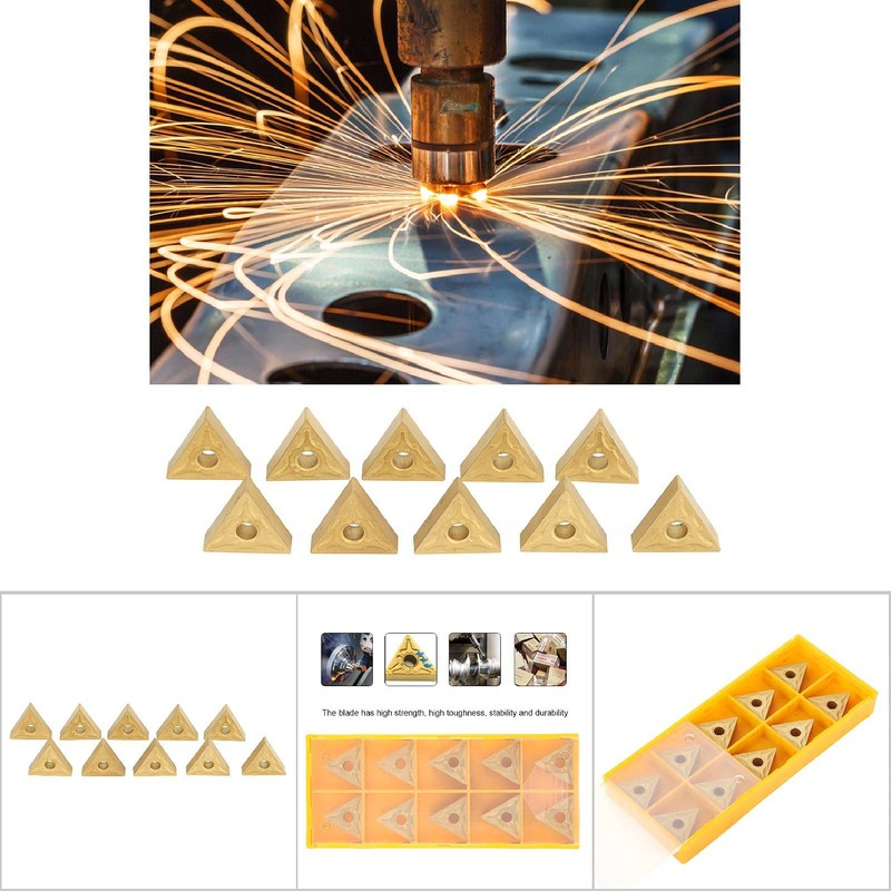 YWBL-WH Inserti CNC Triangolari, 10 Pezzi, Carburo Integrale, per Tornitura