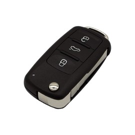Car Key Folding Key Remote Control Housing Key 3 Button Blank HU66 HAA Signal Top Right Compatible with Volkswagen VW Vehicle Models