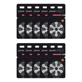 Power One Evolution Size 312 Hearing Aid Batteries, 60 p312 Batteries. Local Battery Keychain Battery Holder Included