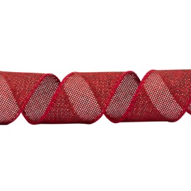 Zofrud Sherry Burlap Ribbon - 1.5 Inch x 10 Yards | Faux Jute Wired Ribbon for Wreaths, Christmas Decorations, Rustic Weddings, and Large Bow