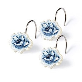 Popular Bath Dublin Rose, Shower Hooks, Blue