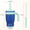 BJPKPK 14 OZ Insulated Travel Tumbler with Handle and Straw,