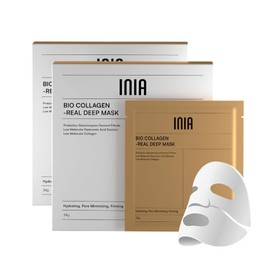 INIA Mascarilla Facial De Biocolágeno Con Ácido Hialurónico Mascarilla De Hidrogel Reafirmante E Hidratante Profunda Para Reafirmar La Piel Y