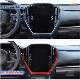Aunginsy Center Console Navigation Panel Trim Cover Compatible with Subaru Crosstrek/WRX 2022-2025 Car Central Control Navigation Screen Panel Dashboard A/C Air Vents Frame ABS Interior Accessories