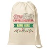 Express Delivery Custom Santa Bag: Canvas Laundry Bag