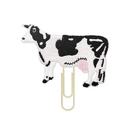 Back to School Gifts, Small Cute Cow Farm Animal Golden Planner Paper Clips, Bookmarks, Wedding Planner Accessories, Paperclip, Office Gifts