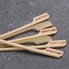 BambooMN Wild Caught Food Marking Bamboo Paddle Skewer Picks -