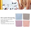 4 Colors Mini Lipstick Storage Bag Automatic Closure Portable PU