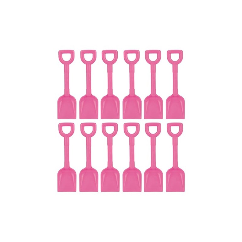 Childrens Kids Small 24cm Plastic Beach Spades - Pink -
