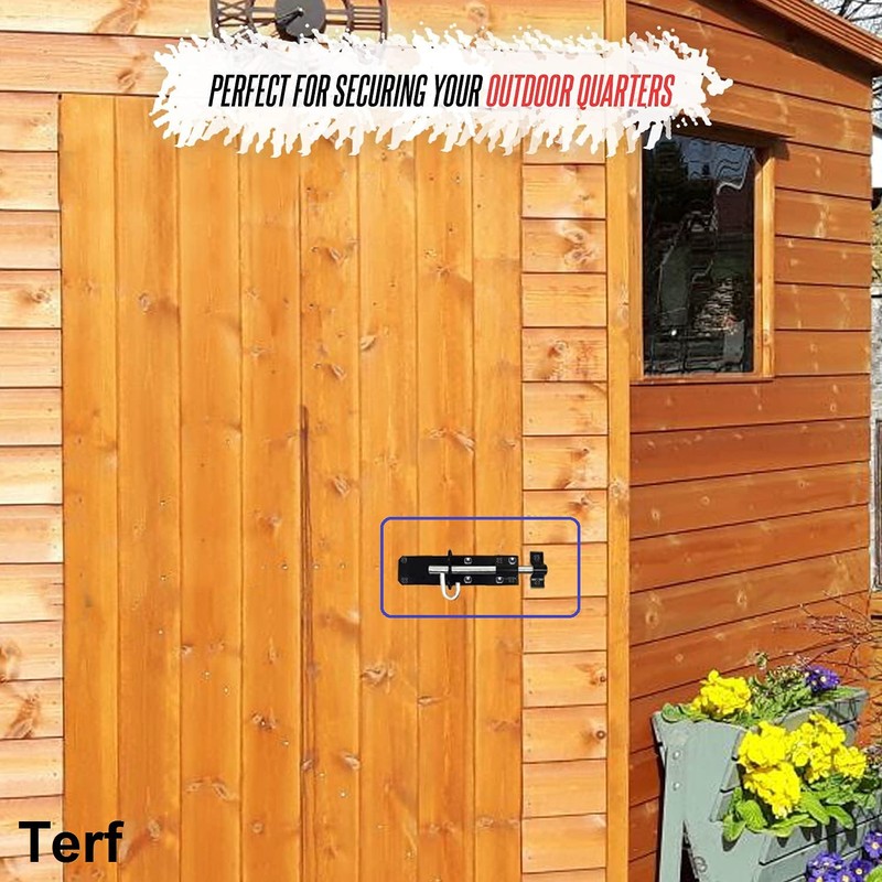 TERF® Heavy Duty Brenton Bolt Black 150mm (6 inch) Strong