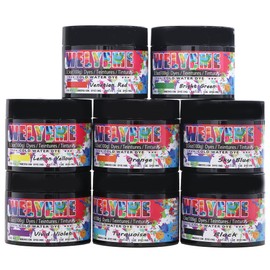 WELYEME Cold Water Dye Powder, 8-Color Assortment, 7/2-oz. Bulk Jars, for Tie-Dye, Batik, Ice Dyeing. Tie-Dye Powder 8 Pack