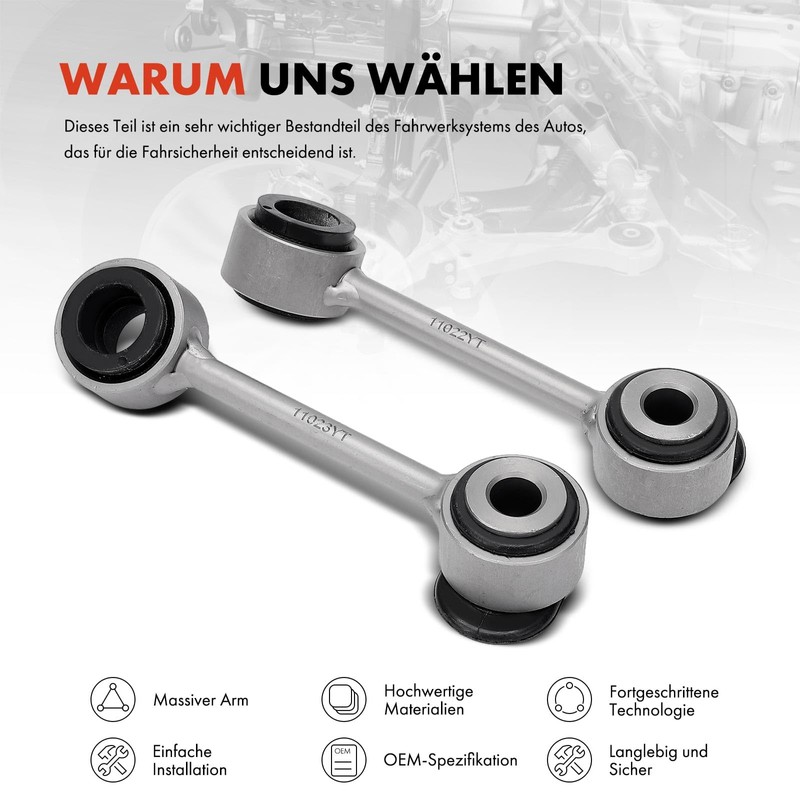 Frankberg 2 x Front Axle Coupling Rod Compatible with E-Class