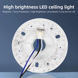 Dpofirs LED Ceiling Fan Light Retrofit Board, 3 Color Adjustable Round Panel, High Brightness 4000K Energy Saving Replacement, No Flicker,Constant Current for Home Office