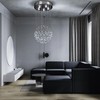 CLAIRDAI Crystal Chandeliers Modern Crystal Round Raindrop Chandelier Lighting Flush