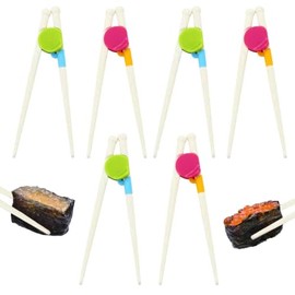 6Pairs Toddlers Training Chopsticks, Easy to Use Chopsticks for Beginners, Reusable Children Adult Learning for Toddlers Adults Right or Left Handed
