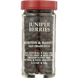Morton & Bassett Juniper Berries, All Natural, Kosher, MSG Free, Gluten Free & Non-GMO, 1.3 Ounce (Pack of 3)