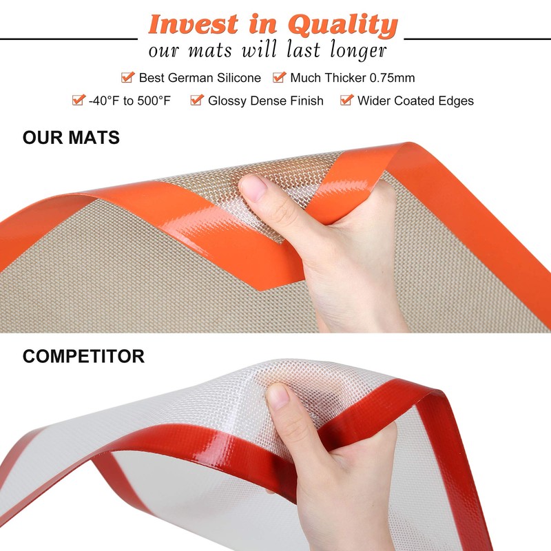 MMmat Silicone Baking Mats - Best German Silicone - Non