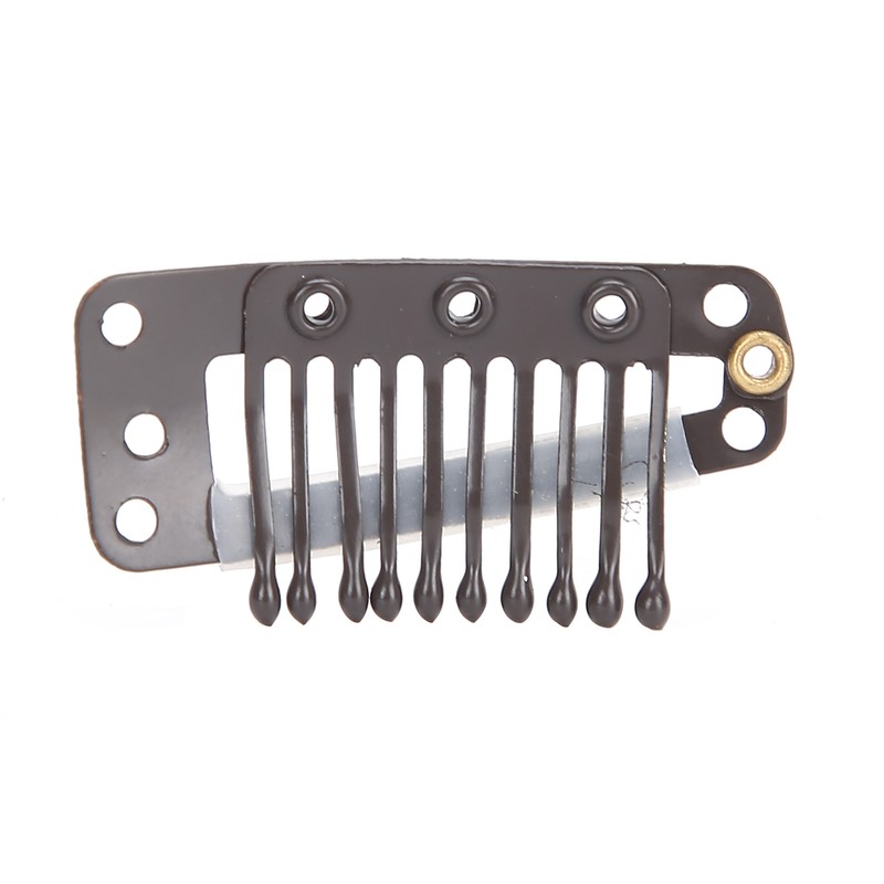 100pcs 10 Teeth Wig Clip Stainless Steel DIY Hairpiece Snap