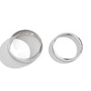 LKingel 2PCS Chunky Silver Bangle Bracelets for Women 18K Silver