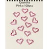 Heart Paper Clips, 100PCS Cute Love Heart Bookmark Clips, Pink