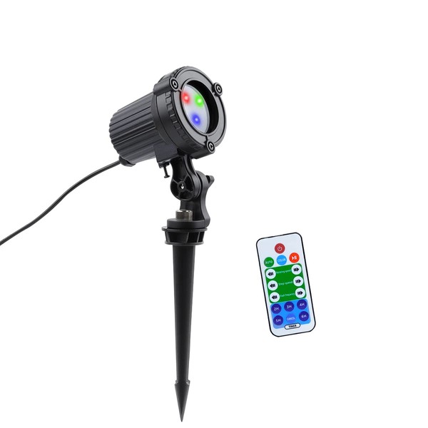 MHAZDZE LED Projektionslampe, IP65 wasserdicht, mit Fernbedienung, Outdoor Gartenprojektor, geeignet