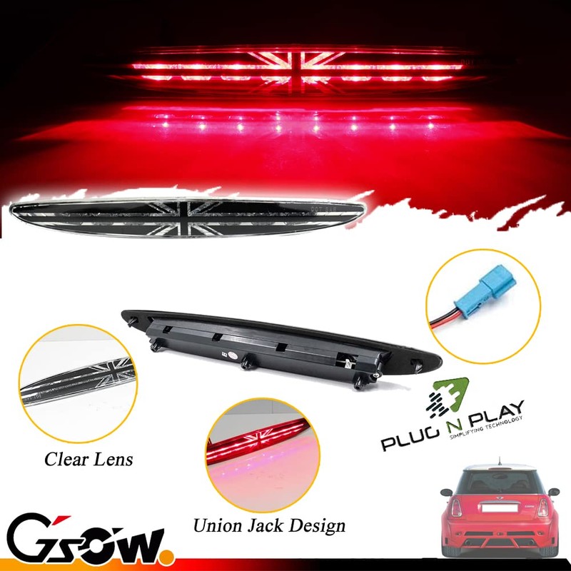 GSOWO Clear Lens LED 3rd Brake Light for 2002-2006 MINI