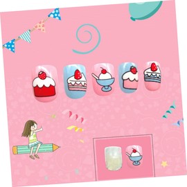 BIUDECO Diy Kids Nail 144 Pcs Nail Stickers Pre-glued Safe Stylish for Boys Girls Party-friendly Random Style