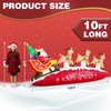ZPISF 10 FT Santa Sleigh with Reindeer Christmas Inflatables Outdoor