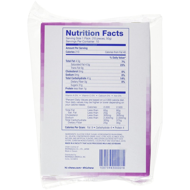 Hi-Chew Stick Grape, 1.76 Ounce (Pack of 10)