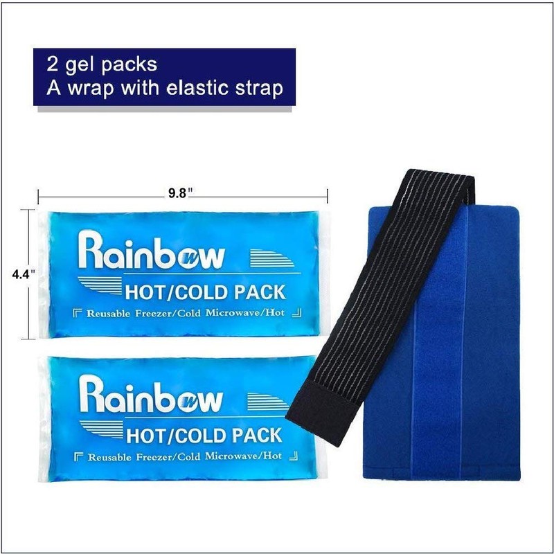 WORLD-BIO Gel Ice Pack Wrap for Injuries, Reusable Cold &