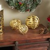 Deco 79 Aluminum Metal Abstract Metallic Cutout Orbs & Vase
