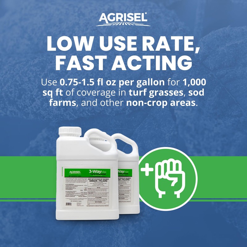 Agrisel 3 Way Max Weed Killer, Eliminate 50+ Weeds, Safe