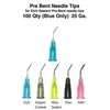 Dental Pre Bent Needle Tips 25 Ga./Blue, Etch