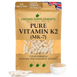 Pure Vitamin K2 MK-7 Capsules | Clean Supplements | Crown Supplements UK (180 Capsules)