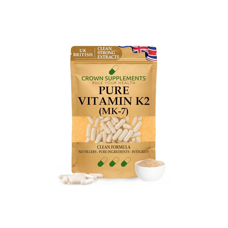Pure Vitamin K2 MK-7 Capsules | Clean Supplements | Crown