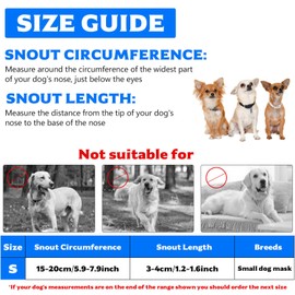 Muzzle for Large Dogs, Adjustable Breathable Pet Mask, Muzzle for Small Dogs with Velcro Fastening, for Small, Medium, Large Dog Training (S)