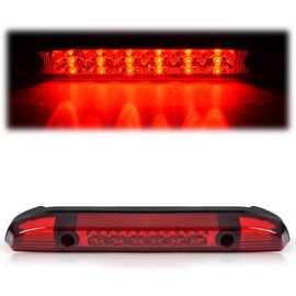 PIT66 LED 3rd Brake Lights Compatible with Nissan Frontier 2001 2002 2003 2004 Rear High Mount Stop Parking Lights Assembly Third Brake Cargo Lamps White housing Red Lens