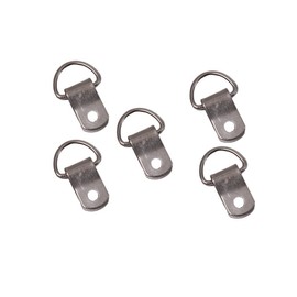 Merriway BH05351 (50 Pcs) Picture Frame Hanging D-Ring Small Nickel Plated - Pack of 50 Pieces