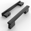 Amerdeco 20 Pack Matte Black Cabinet Pulls 4 Inch(102MM) Hole