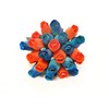 The Original 24 Realistic Wooden Roses - Blue and Orange