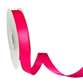 Listón satinado 2.2.cm de ancho 91 metros de largo poliester, listón para moños, liston para flores eternas (Rosa Mexicano)
