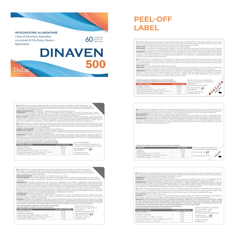 Dulac – Dinaven 500, Food Supplement for Leg Support Circulation,